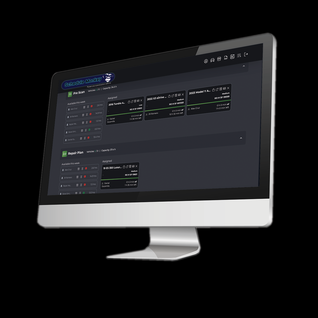 Truck Hero running on a desktop monitor