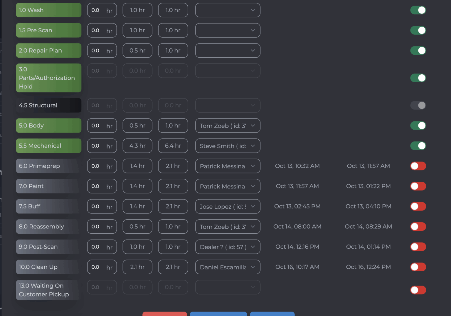 The Truck Hero scheduling dashboard